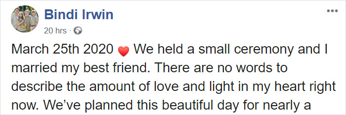 Bindi Irwin Gets Married At Her Late Dad’s Empty Zoo Just Hours Before Coronavirus Lockdown Bindi Irwin Gets Married At Her Late Dad’s Empty Zoo Just Hours Before Coronavirus Lockdown