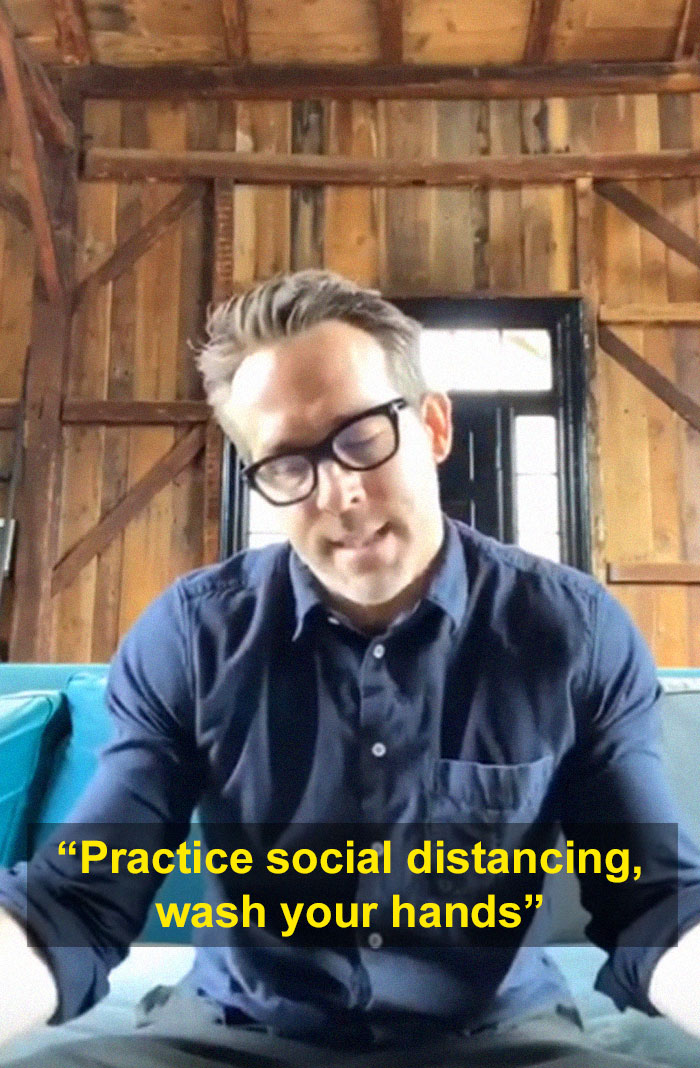 Ryan Reynolds Films Hilarious Coronavirus PSA Video For Canada That Gently Mocks Celebrities Ryan Reynolds Films Hilarious Coronavirus PSA Video For Canada That Gently Mocks Celebrities