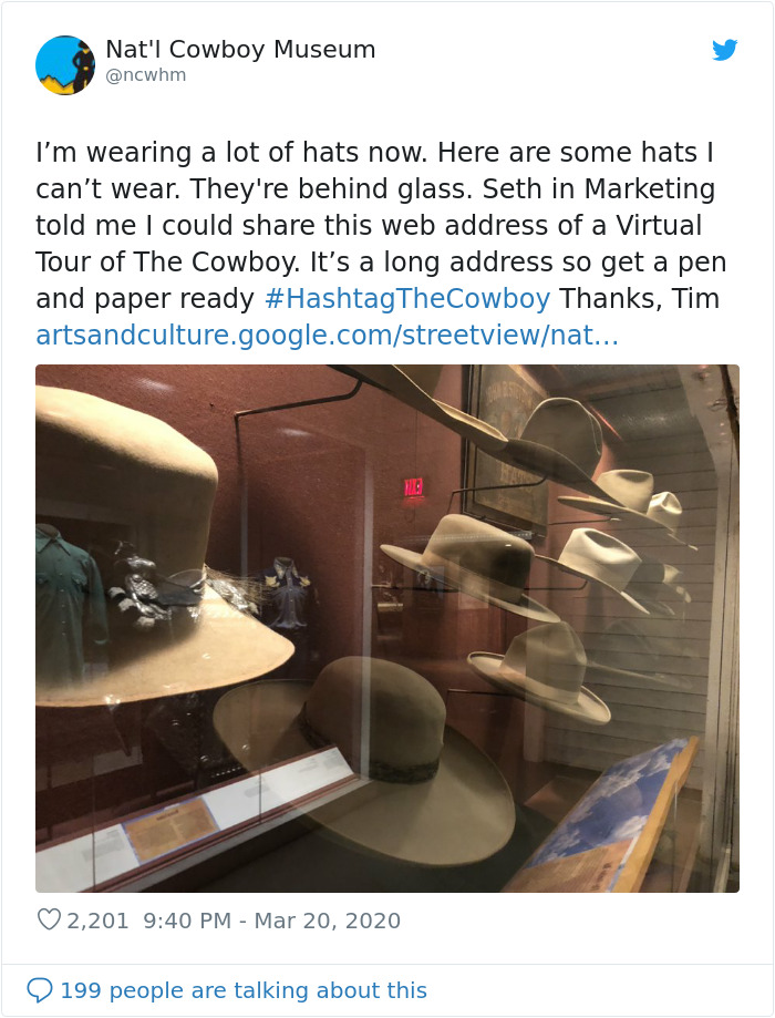 Cowboy Museum Puts Their Head Of Security In Charge Of Their Twitter, And His Tweets Are Hilariously Wholesome Cowboy Museum Puts Their Head Of Security In Charge Of Their Twitter, And His Tweets Are Hilariously Wholesome