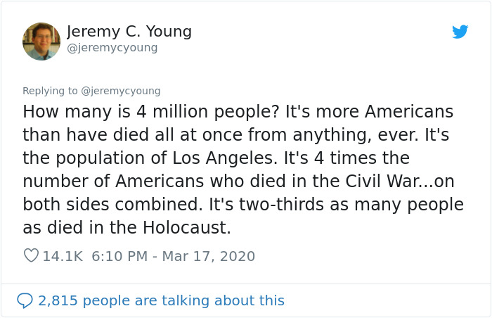 Scientist Explains What Would Happen If “The US Does Absolutely Nothing And Lets Virus Take Its Course” Scientist Explains What Would Happen If “The US Does Absolutely Nothing And Lets Virus Take Its Course”