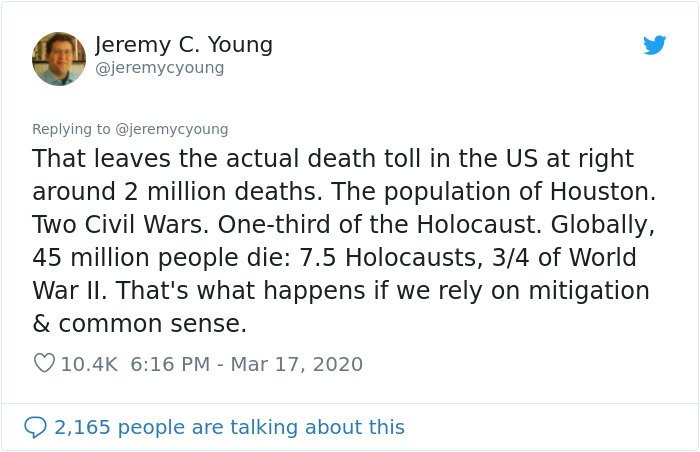 Scientist Explains What Would Happen If “The US Does Absolutely Nothing And Lets Virus Take Its Course” Scientist Explains What Would Happen If “The US Does Absolutely Nothing And Lets Virus Take Its Course”