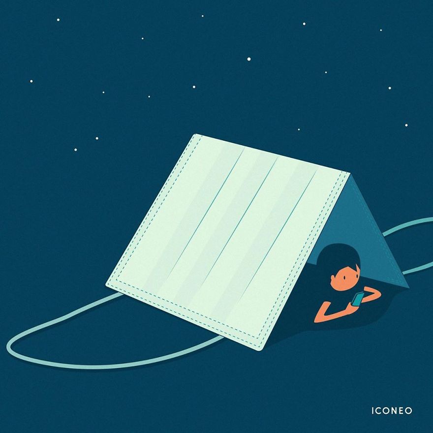 This German Artist Turns Face Coverings Into Art And Here Are 16 Of The Most Creative Ones