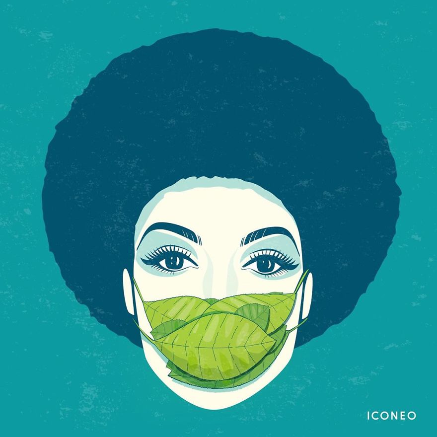 This German Artist Turns Face Coverings Into Art And Here Are 16 Of The Most Creative Ones