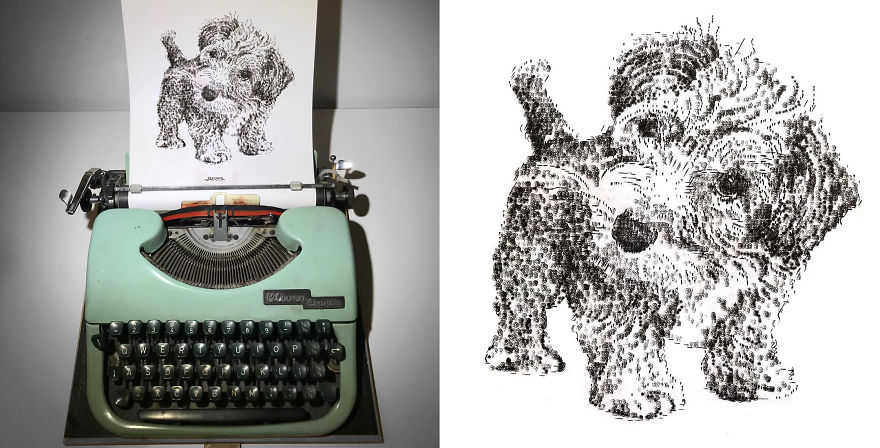 This Young Artist Draws With A Typewriter, And Here Are 30 Of His Impressively Detailed Images This Young Artist Draws With A Typewriter, And Here Are 30 Of His Impressively Detailed Images