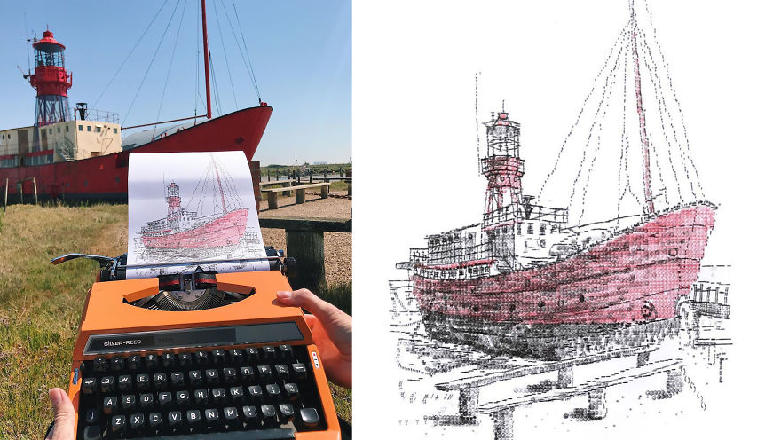 This Young Artist Draws With A Typewriter, And Here Are 30 Of His Impressively Detailed Images This Young Artist Draws With A Typewriter, And Here Are 30 Of His Impressively Detailed Images