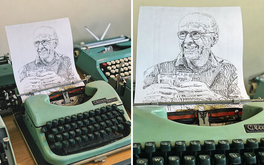 This Young Artist Draws With A Typewriter, And Here Are 30 Of His Impressively Detailed Images This Young Artist Draws With A Typewriter, And Here Are 30 Of His Impressively Detailed Images