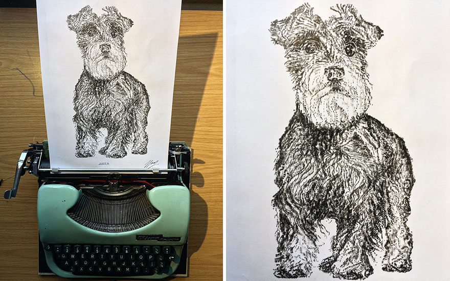 This Young Artist Draws With A Typewriter, And Here Are 30 Of His Impressively Detailed Images This Young Artist Draws With A Typewriter, And Here Are 30 Of His Impressively Detailed Images