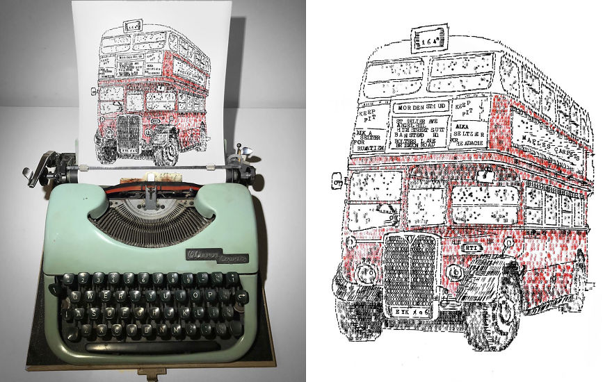This Young Artist Draws With A Typewriter, And Here Are 30 Of His Impressively Detailed Images This Young Artist Draws With A Typewriter, And Here Are 30 Of His Impressively Detailed Images
