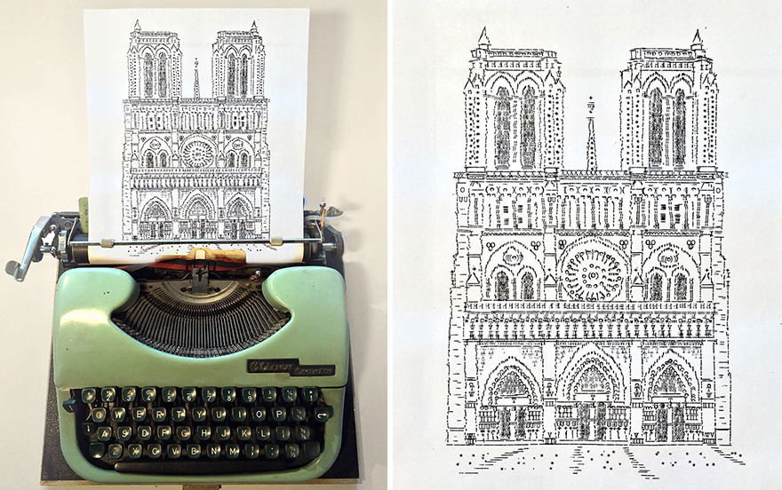 This Young Artist Draws With A Typewriter, And Here Are 30 Of His Impressively Detailed Images This Young Artist Draws With A Typewriter, And Here Are 30 Of His Impressively Detailed Images