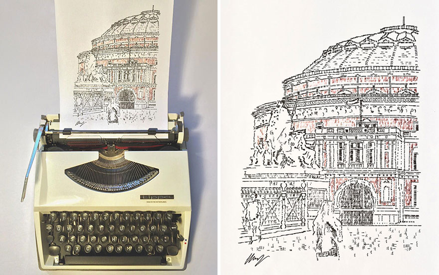 This Young Artist Draws With A Typewriter, And Here Are 30 Of His Impressively Detailed Images This Young Artist Draws With A Typewriter, And Here Are 30 Of His Impressively Detailed Images