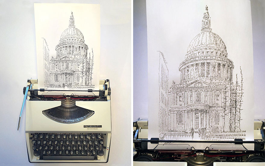 This Young Artist Draws With A Typewriter, And Here Are 30 Of His Impressively Detailed Images This Young Artist Draws With A Typewriter, And Here Are 30 Of His Impressively Detailed Images