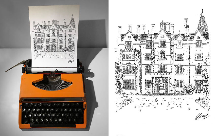 This Young Artist Draws With A Typewriter, And Here Are 30 Of His Impressively Detailed Images This Young Artist Draws With A Typewriter, And Here Are 30 Of His Impressively Detailed Images