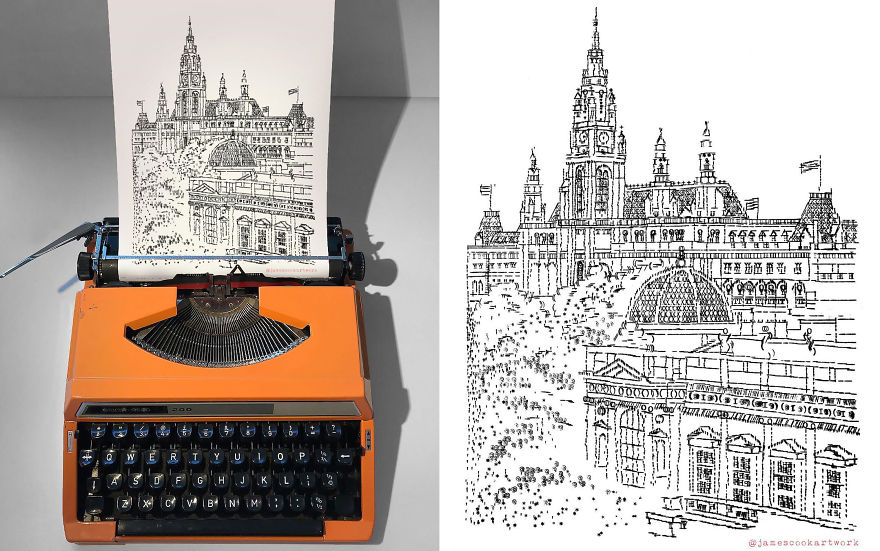 This Young Artist Draws With A Typewriter, And Here Are 30 Of His Impressively Detailed Images This Young Artist Draws With A Typewriter, And Here Are 30 Of His Impressively Detailed Images