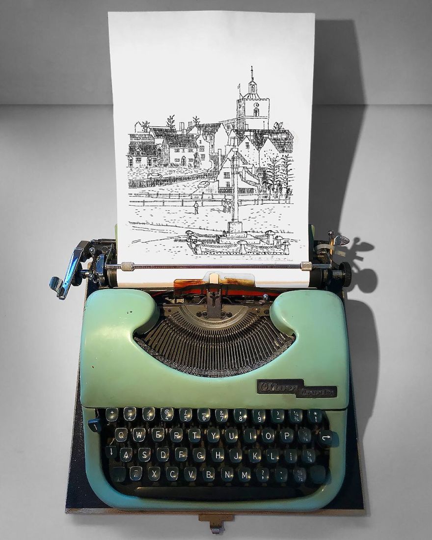 This Young Artist Draws With A Typewriter, And Here Are 30 Of His Impressively Detailed Images This Young Artist Draws With A Typewriter, And Here Are 30 Of His Impressively Detailed Images