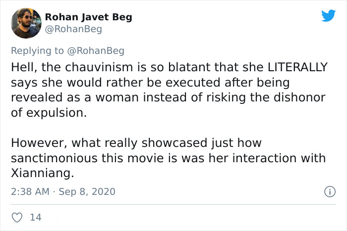 Guy On Twitter Points Out Why Disney’s Mulan (2020) Is Effectively Chinese Propaganda Guy On Twitter Points Out Why Disney’s Mulan (2020) Is Effectively Chinese Propaganda