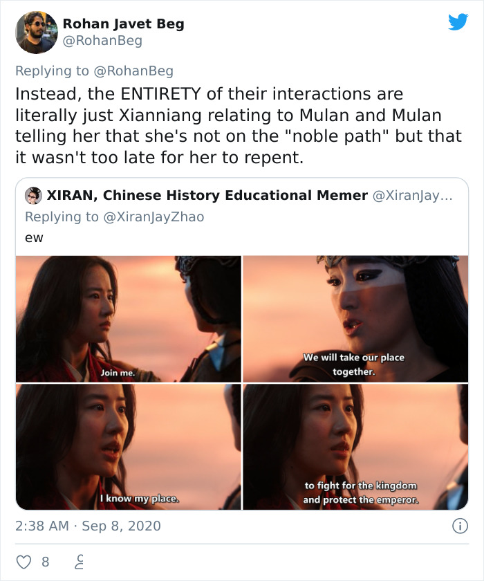 Guy On Twitter Points Out Why Disney’s Mulan (2020) Is Effectively Chinese Propaganda Guy On Twitter Points Out Why Disney’s Mulan (2020) Is Effectively Chinese Propaganda