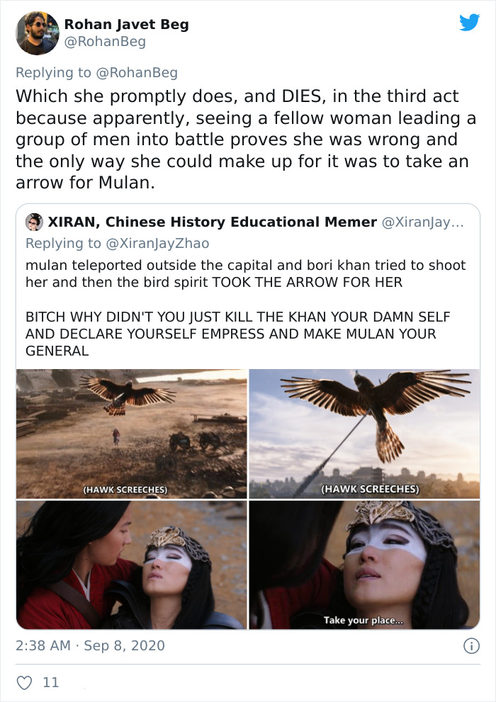 Guy On Twitter Points Out Why Disney’s Mulan (2020) Is Effectively Chinese Propaganda Guy On Twitter Points Out Why Disney’s Mulan (2020) Is Effectively Chinese Propaganda