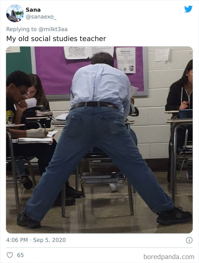 Students Are Sharing Pics Of Teachers Leaning Over And Sitting In The Weirdest Positions In Class (26 Tweets) Students Are Sharing Pics Of Teachers Leaning Over And Sitting In The Weirdest Positions In Class (26 Tweets)