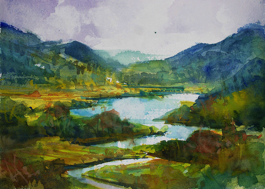 After A Trip To Ireland, I Decided To Paint Its Stunning Landscapes (34 Pics)