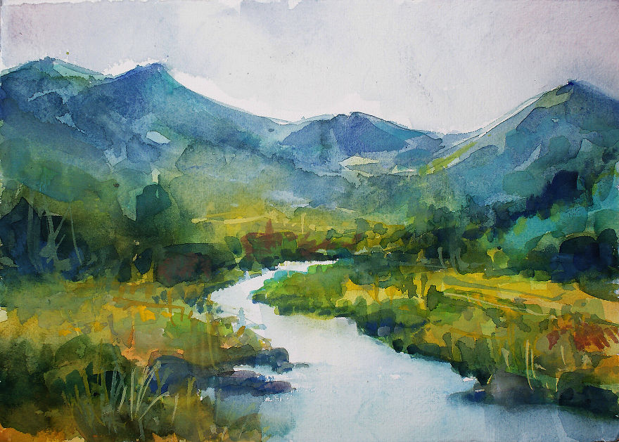 After A Trip To Ireland, I Decided To Paint Its Stunning Landscapes (34 Pics)