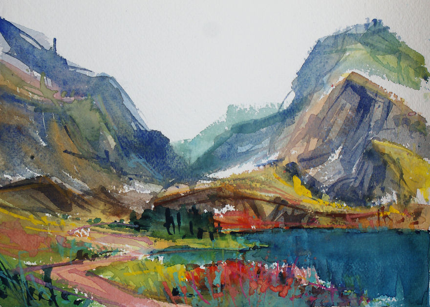 After A Trip To Ireland, I Decided To Paint Its Stunning Landscapes (34 Pics)