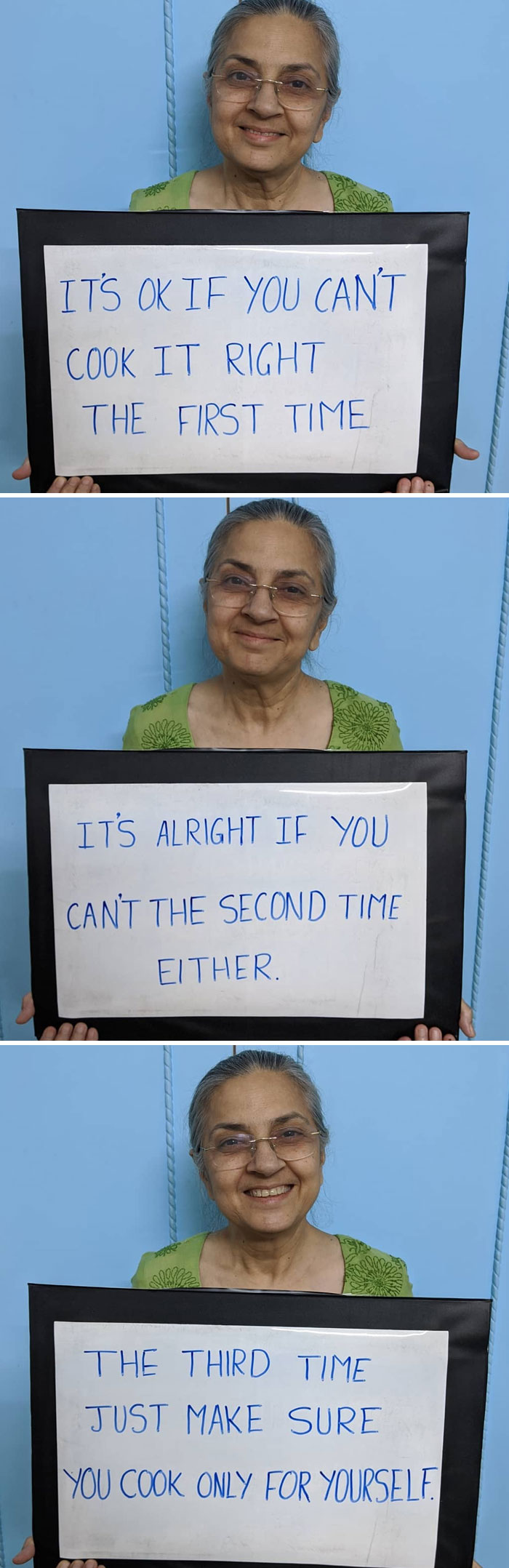 Indian Mom Goes Viral After Son Convinces Her To Put Her Worldly Wisdom On Signs And Share It On IG (30 Pics)