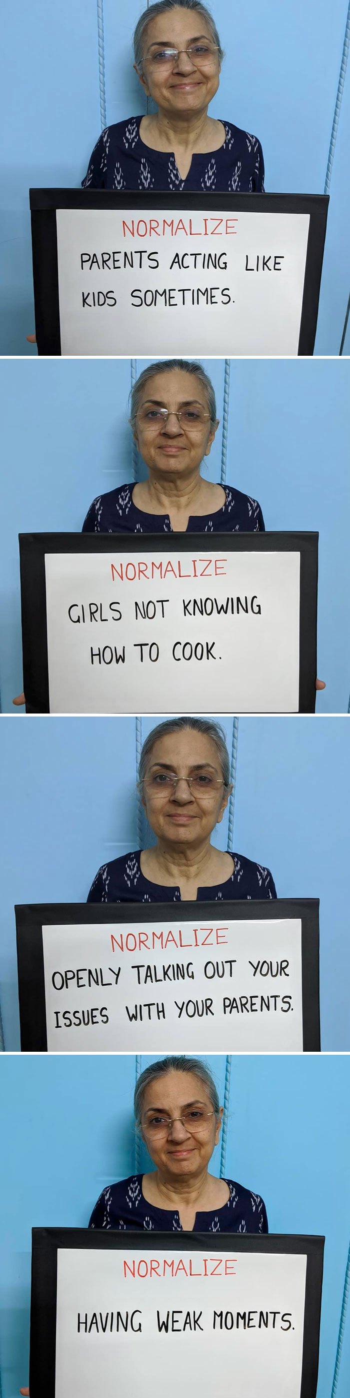 Indian Mom Goes Viral After Son Convinces Her To Put Her Worldly Wisdom On Signs And Share It On IG (30 Pics)