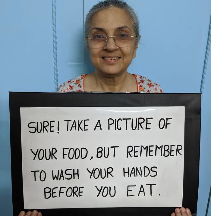 Indian Mom Goes Viral After Son Convinces Her To Put Her Worldly Wisdom On Signs And Share It On IG (30 Pics)