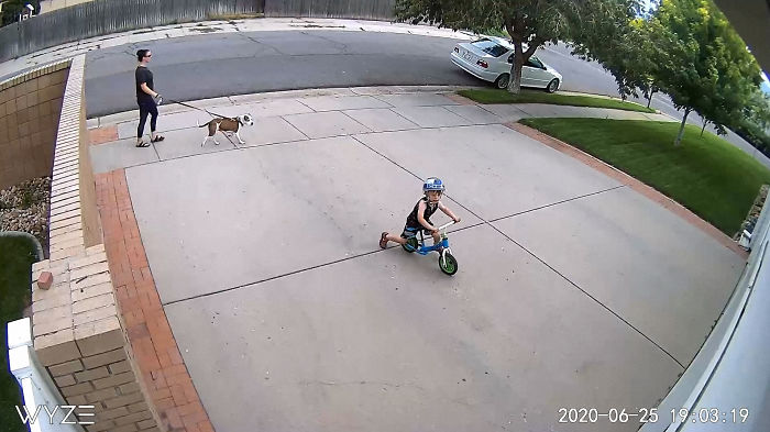 Guy’s Security Cam Catches Neighbor Kid Tearing It Up On His Driveway, He Decides To Do Something About It