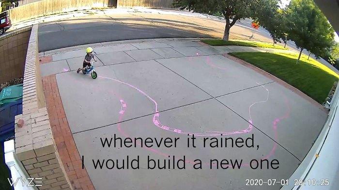 Guy’s Security Cam Catches Neighbor Kid Tearing It Up On His Driveway, He Decides To Do Something About It