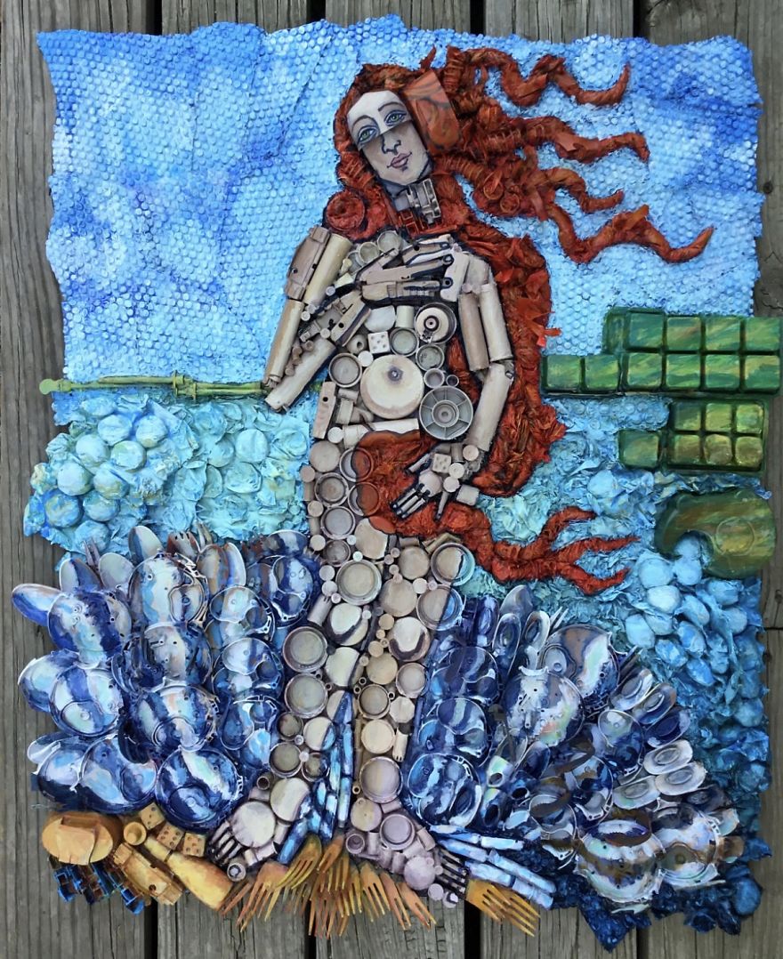 Here Are My 22 Assemblage Paintings That I Created To Bring Awareness To Plastic Waste Here Are My 22 Assemblage Paintings That I Created To Bring Awareness To Plastic Waste