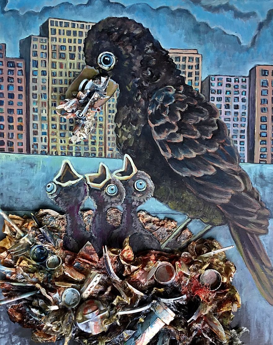 Here Are My 22 Assemblage Paintings That I Created To Bring Awareness To Plastic Waste Here Are My 22 Assemblage Paintings That I Created To Bring Awareness To Plastic Waste