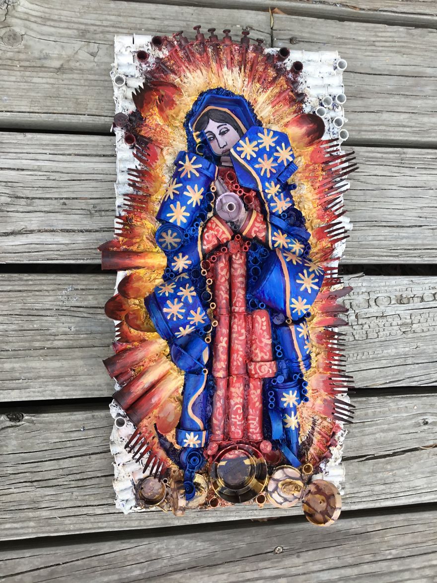 Here Are My 22 Assemblage Paintings That I Created To Bring Awareness To Plastic Waste Here Are My 22 Assemblage Paintings That I Created To Bring Awareness To Plastic Waste