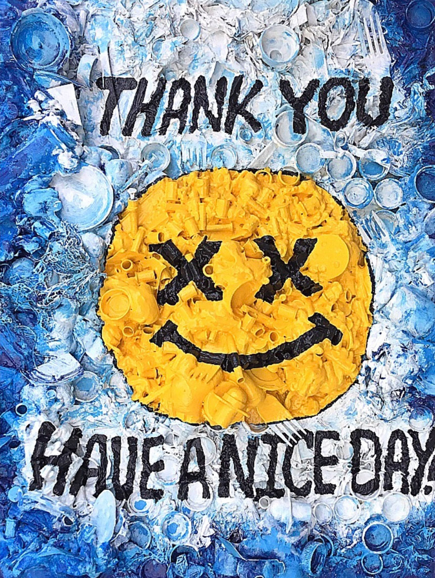 Here Are My 22 Assemblage Paintings That I Created To Bring Awareness To Plastic Waste Here Are My 22 Assemblage Paintings That I Created To Bring Awareness To Plastic Waste