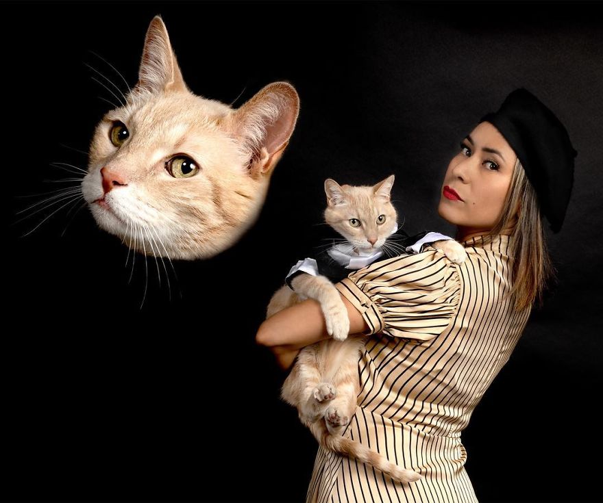 Photographer Takes Hilarious Double Exposure Portraits Of Pets And Their Owners (35 Pics) Photographer Takes Hilarious Double Exposure Portraits Of Pets And Their Owners (35 Pics)