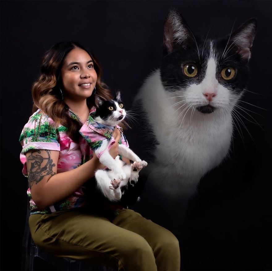 Photographer Takes Hilarious Double Exposure Portraits Of Pets And Their Owners (35 Pics) Photographer Takes Hilarious Double Exposure Portraits Of Pets And Their Owners (35 Pics)