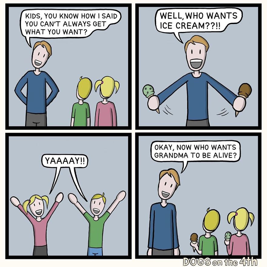 40 Hilarious Comics With Unexpected Twists By ‘Dogs On The 4th’ (New Pics) 40 Hilarious Comics With Unexpected Twists By ‘Dogs On The 4th’ (New Pics)