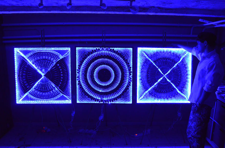 I Make Circles Out Of Cutlery And LED Lighting To Produce These 36 Spectacular Images I Make Circles Out Of Cutlery And LED Lighting To Produce These 36 Spectacular Images