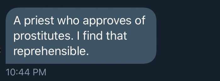 Karen Asks Priest Why He Tolerates ‘Prostitutes’ Following Him, Gets Shut Down Karen Asks Priest Why He Tolerates ‘Prostitutes’ Following Him, Gets Shut Down