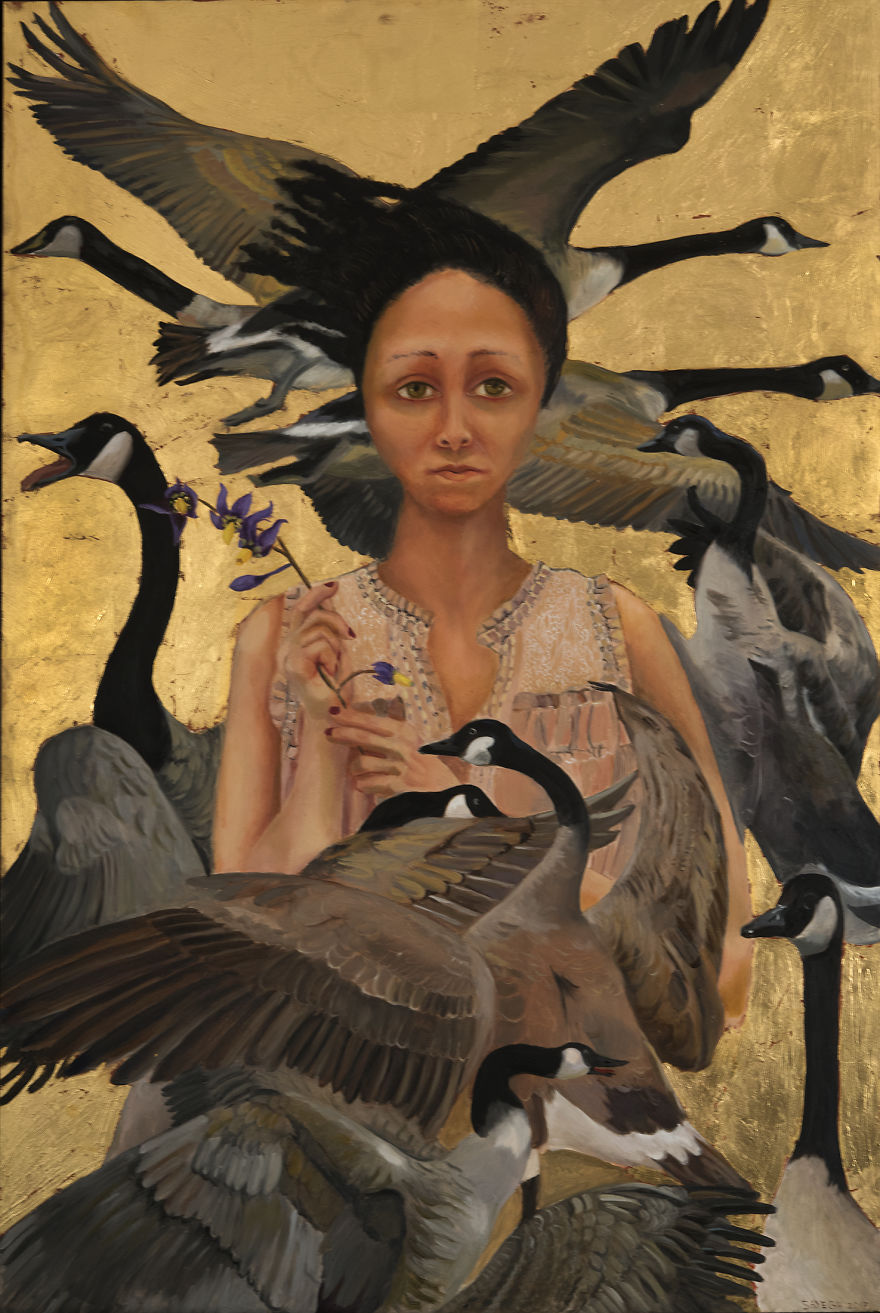 I Painted This Painting Inspired By My Granddaughter Who Once Said That When She Opened Her Mouth Owls Flew Out I Painted This Painting Inspired By My Granddaughter Who Once Said That When She Opened Her Mouth Owls Flew Out