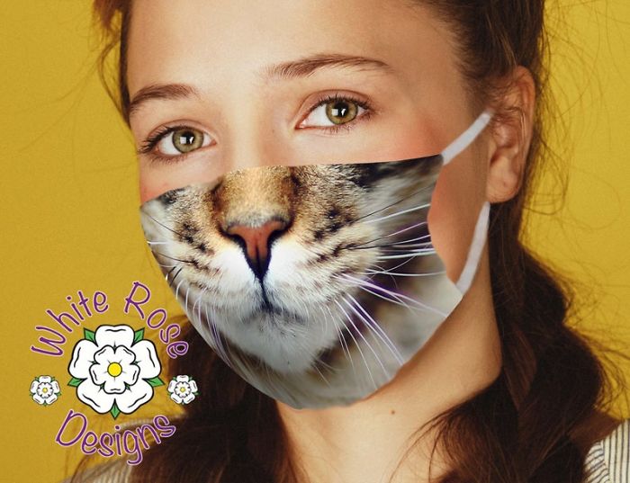 Face Masks With Cat Designs Exist And They Look Either Creepy, Hilarious Or Both (30 Pics)