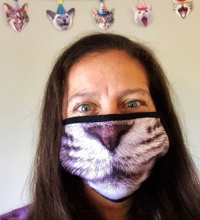 Face Masks With Cat Designs Exist And They Look Either Creepy, Hilarious Or Both (30 Pics)