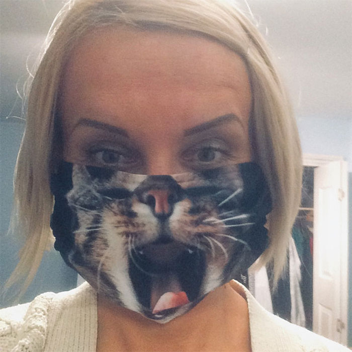 Face Masks With Cat Designs Exist And They Look Either Creepy, Hilarious Or Both (30 Pics)
