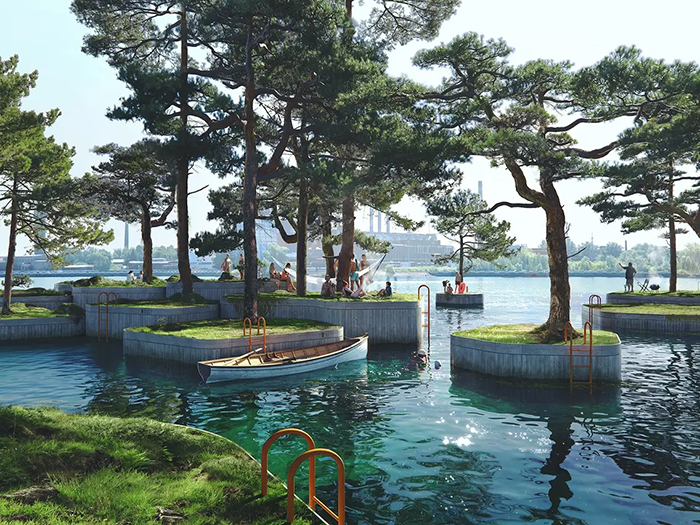 These Floating Islands Will Bring A New Type Of Public Park To Copenhagen These Floating Islands Will Bring A New Type Of Public Park To Copenhagen