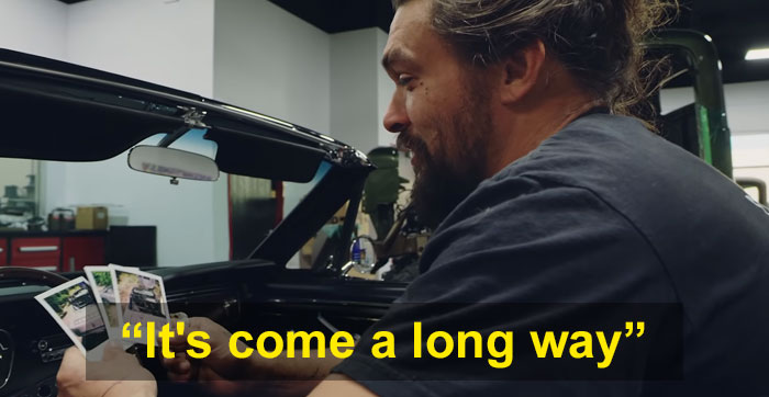 Jason Momoa Restores His Wife’s 1965 Mustang, Her First Car When She Was 17