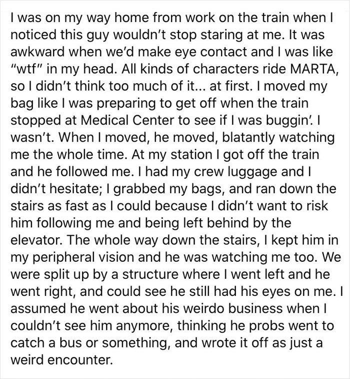 Women Share Times They Were Being Followed And A Stranger Stepped In To Help Them