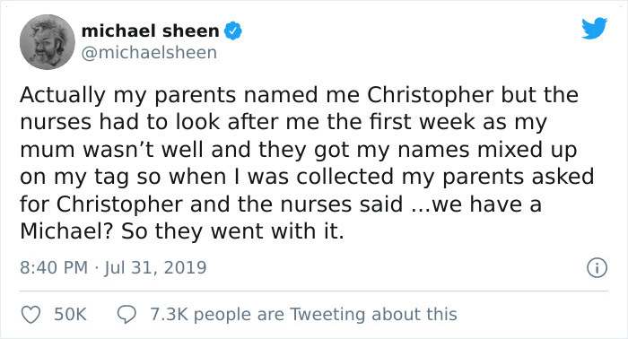 Actor Shares An Almost Hard-To-Believe Story Of How A Mix-Up At The Hospital Led To Him Being Named The Way He Is Actor Shares An Almost Hard-To-Believe Story Of How A Mix-Up At The Hospital Led To Him Being Named The Way He Is