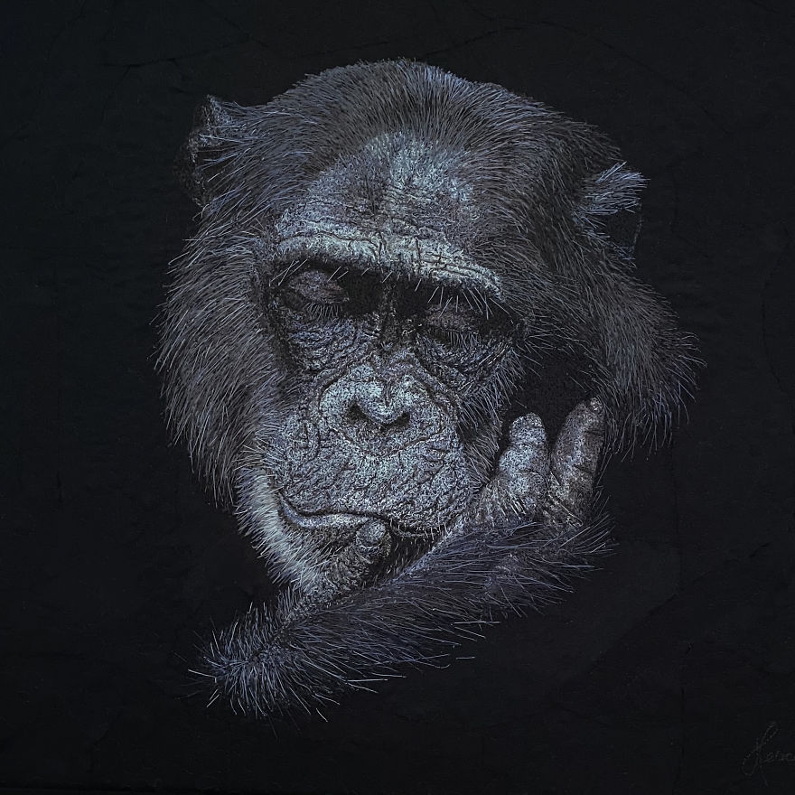 I ‘Paint’ Photorealistic Portraits With My Sewing Machine I ‘Paint’ Photorealistic Portraits With My Sewing Machine