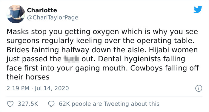 Woman Starts A Hilarious Twitter Thread, Sarcastically Roasts Anti-Maskers Woman Starts A Hilarious Twitter Thread, Sarcastically Roasts Anti-Maskers