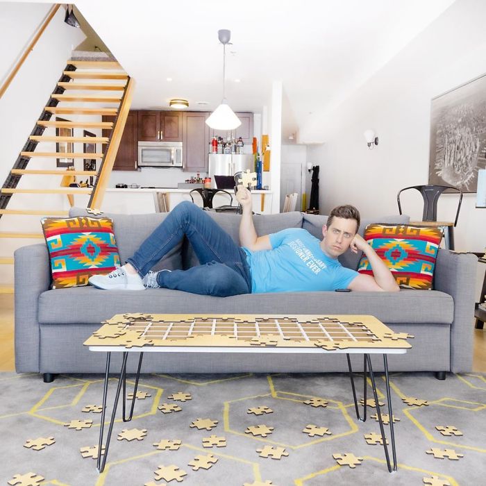 I Design Unnecessary Things No One Asked For, This Time I Created A Coffee Table That’s Also A Jigsaw Puzzle I Design Unnecessary Things No One Asked For, This Time I Created A Coffee Table That’s Also A Jigsaw Puzzle